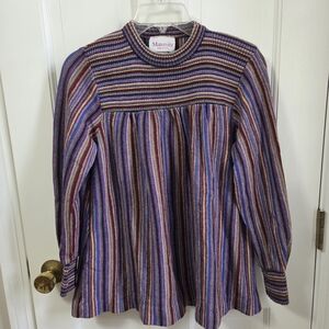 Striped Maternity Swing Top